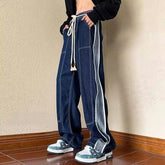 Men Jeans Autumn Loose Straight Wide Leg Pants